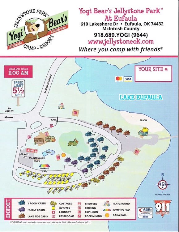 Map of Jellystone Park